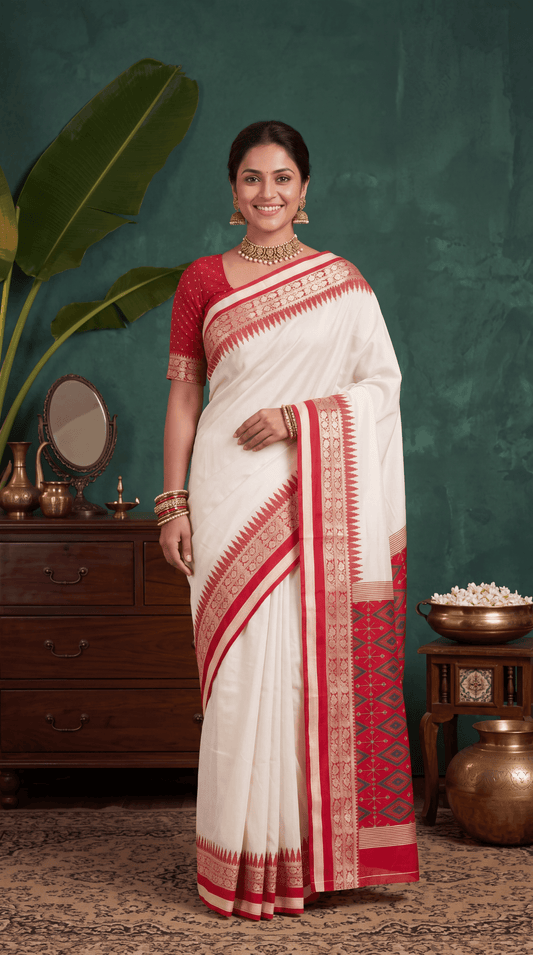 Women's Silk Saree With Unstitched Blouse Piece