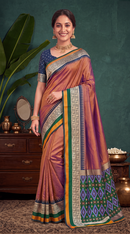 Women's Silk Saree With Unstitched Blouse Piece