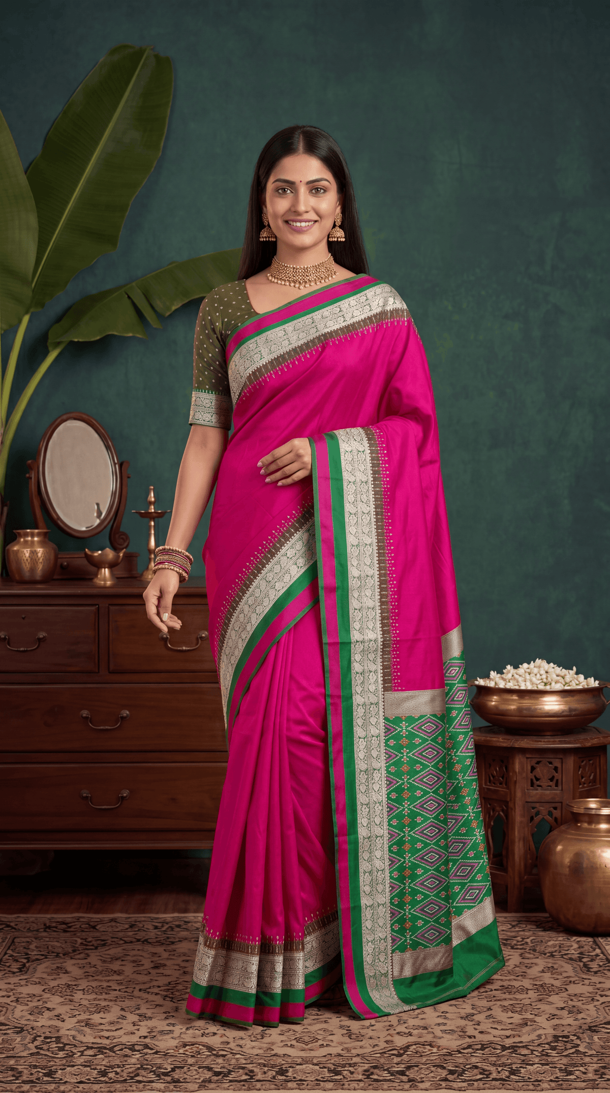 Women's Silk Saree With Unstitched Blouse Piece
