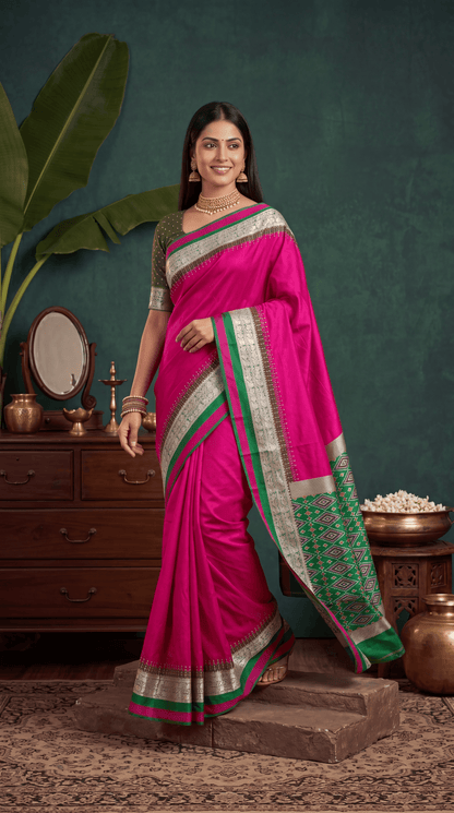 Women's Silk Saree With Unstitched Blouse Piece