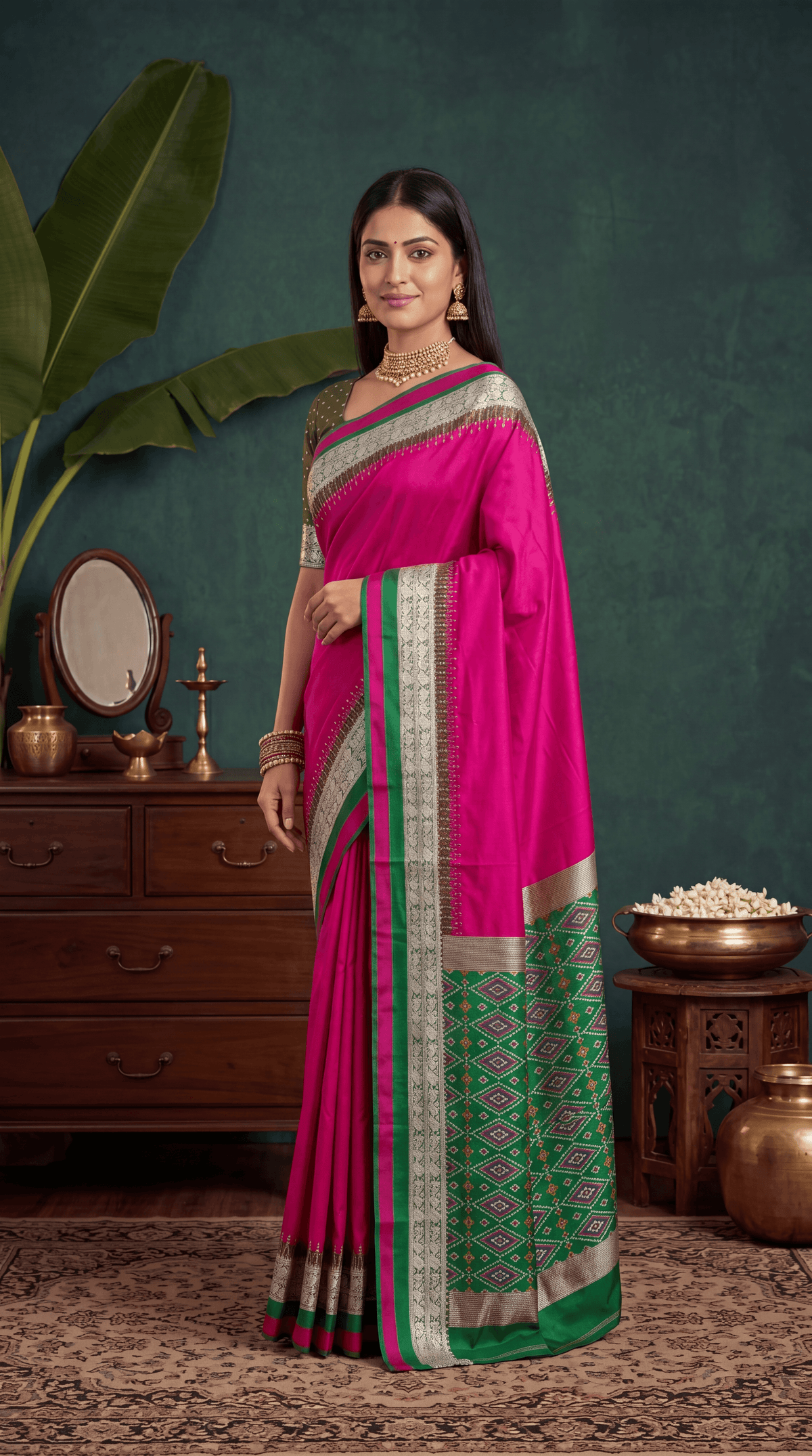 Women's Silk Saree With Unstitched Blouse Piece