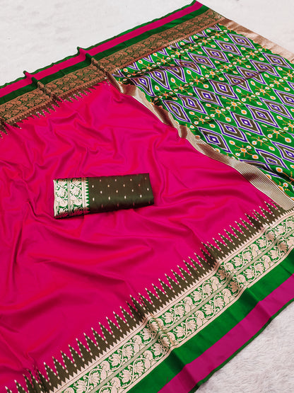 Women's Silk Saree With Unstitched Blouse Piece