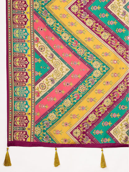Women's Crepe Silk Saree With Unstitched Blouse Piece