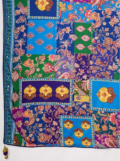Women's Crepe Silk Saree With Unstitched Blouse Piece