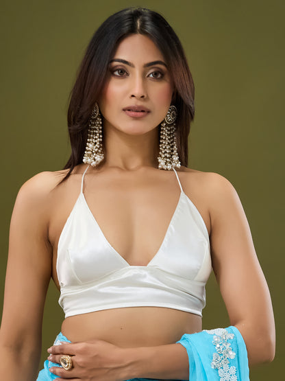 Women's Crunchy Crush Saree With Unstitched Blouse Piece
