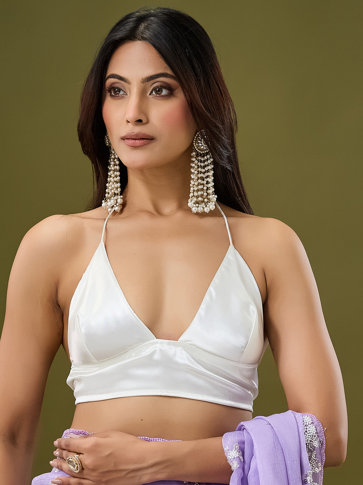 Women's Crunchy Crush Saree With Unstitched Blouse Piece