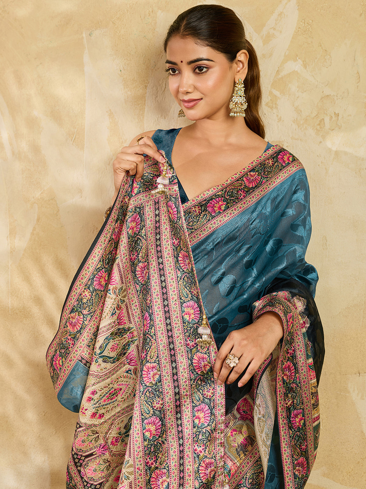 Women's Cotton Silk Saree With Unstitched Blouse Piece