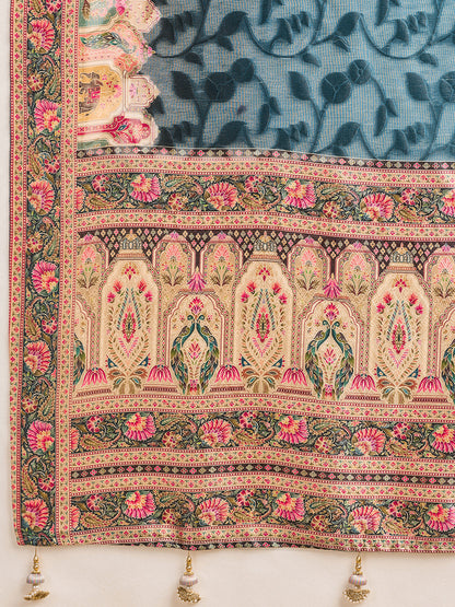 Women's Cotton Silk Saree With Unstitched Blouse Piece