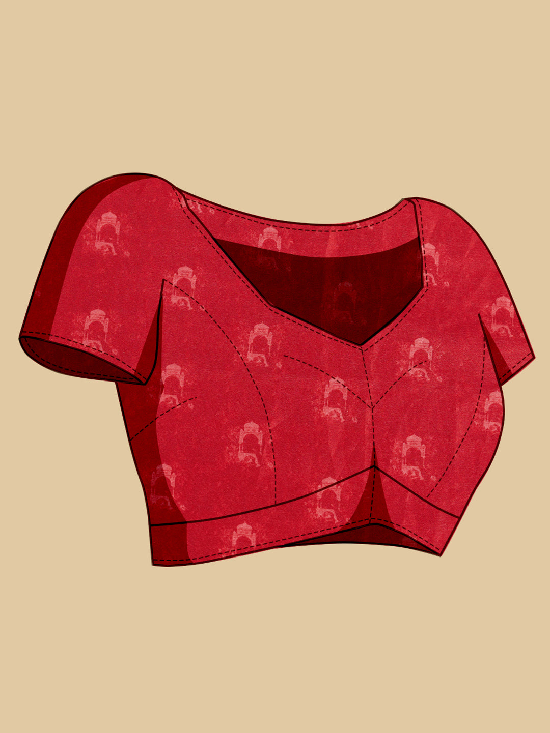 Women's Bandhani Saree With Unstitched Blouse Piece