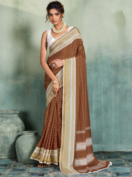 Women's Cotton Saree With Unstitched Blouse Piece
