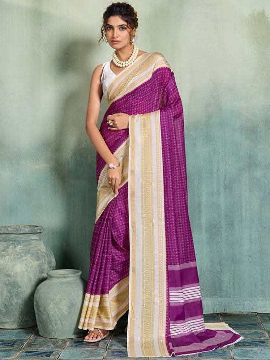 Women's Cotton Saree With Unstitched Blouse Piece
