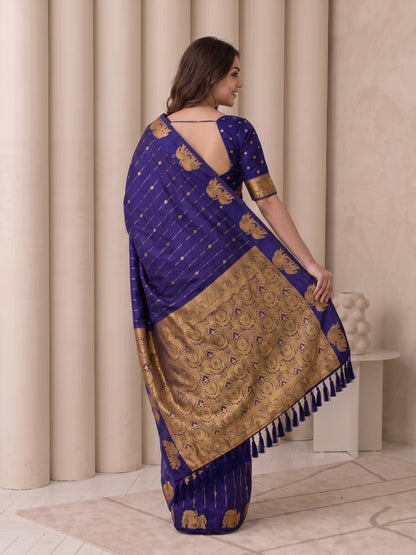 Women's Soft Silk Saree With Unstitched Blouse Piece