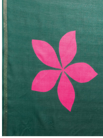 Women's Cotton Saree With Unstitched Blouse Piece