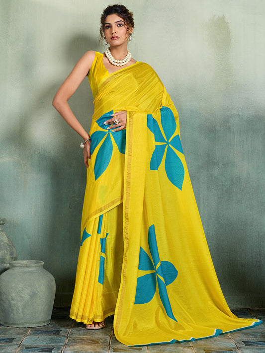 Women's Cotton Saree With Unstitched Blouse Piece