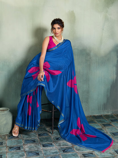 Women's Cotton Saree With Unstitched Blouse Piece