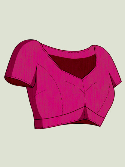 Women's Cotton Saree With Unstitched Blouse Piece