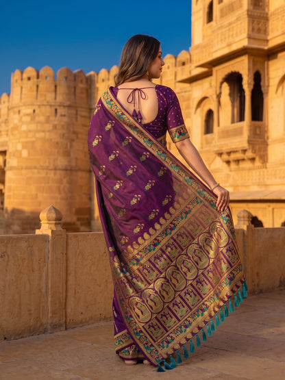 Women's Soft Silk Saree With Unstitched Blouse Piece