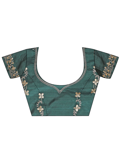 Women's Georgette Lehriya Print Saree With Unstitched Blouse Piece