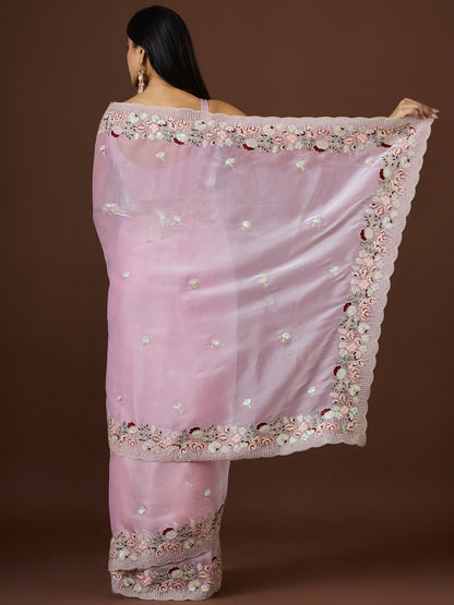 Women's Jimmy Choo Saree With Unstitched Blouse Piece