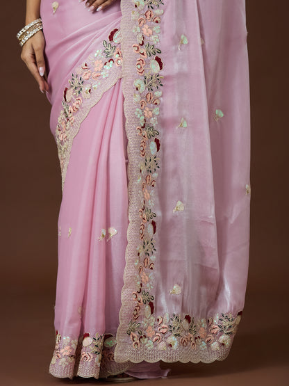 Women's Jimmy Choo Saree With Unstitched Blouse Piece