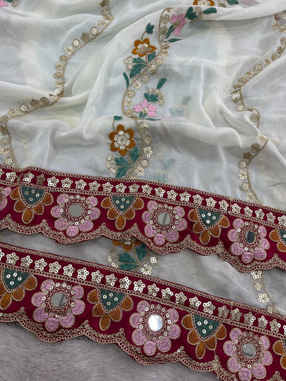 Women's Rangoli Silk Saree With Stitched Blouse Piece